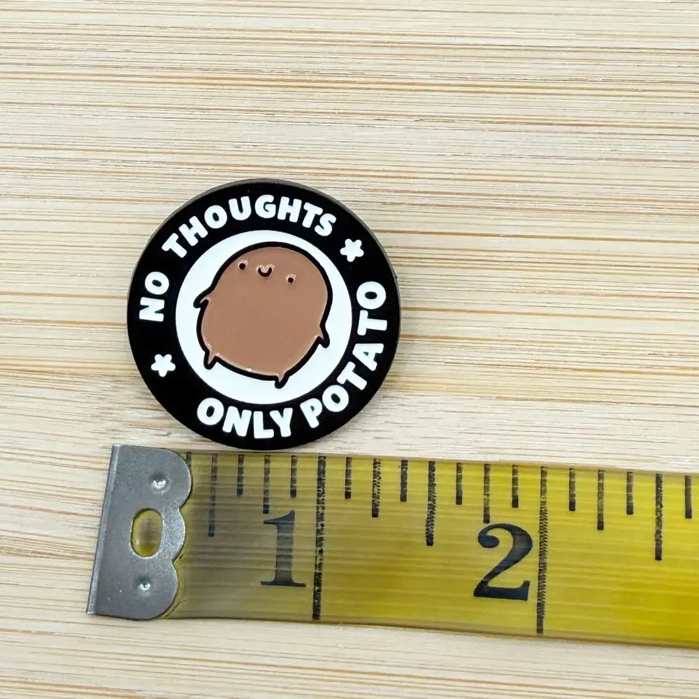 No Thoughts Only Potato Kawaii Soft Enamel Pin